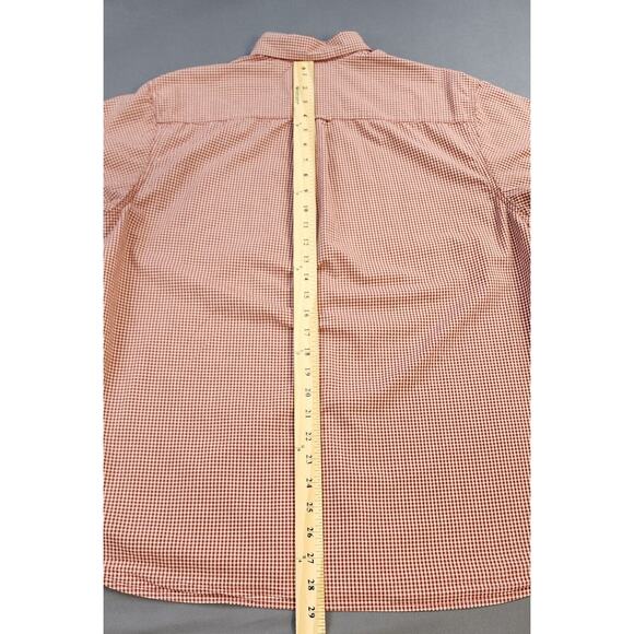 Columbia Sportswear Shirt Mens Medium Red Check Short Sleeve Button Up - Picture 5 of 12